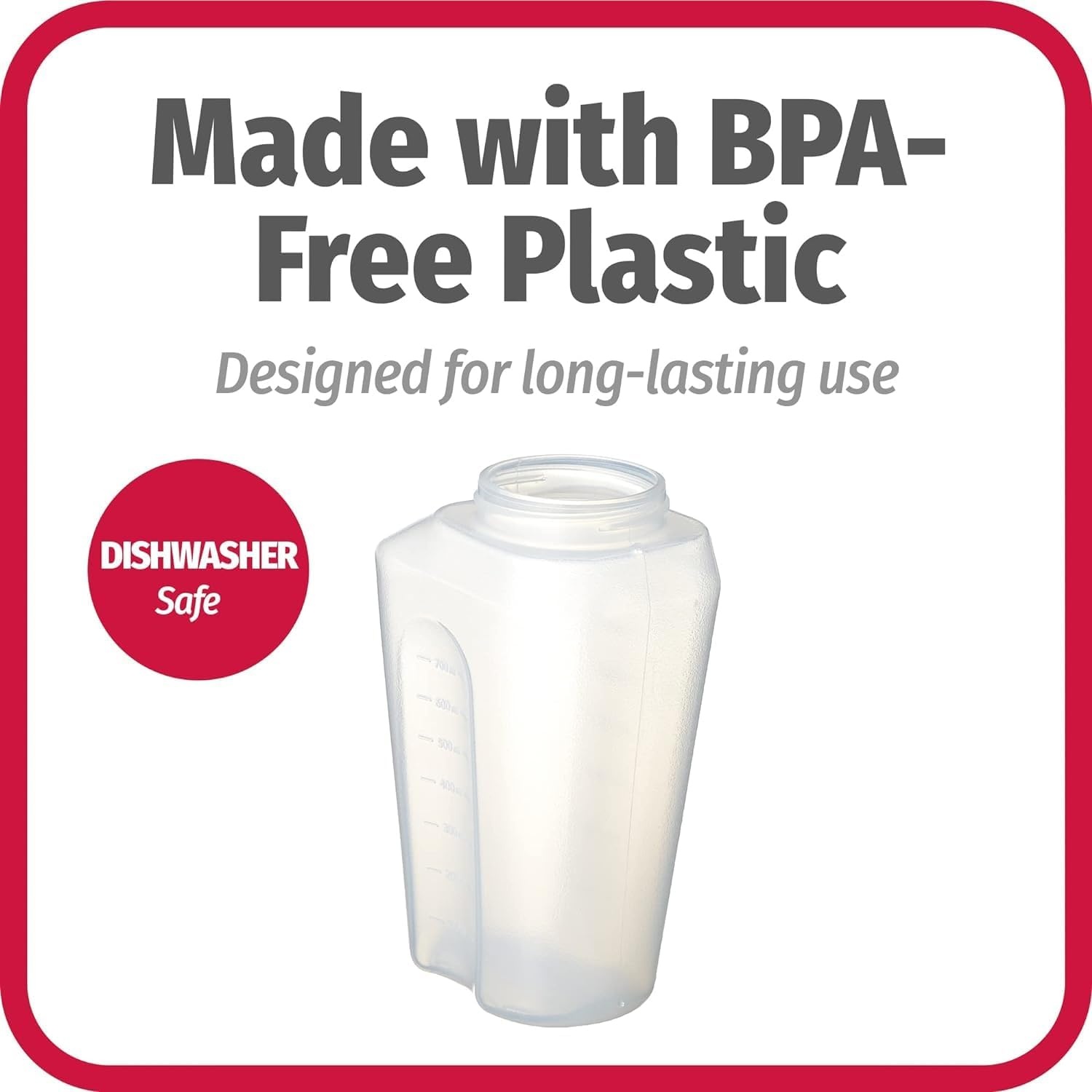 image:imageGoodCook 1 Quart Bottle with Snap Lock EasyPour Lid Set of 2 Clear1 Pack