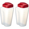 GoodCook 1 Quart Bottle with Snap Lock Easy-Pour Lid Set of 2, Clear(2 Pack)