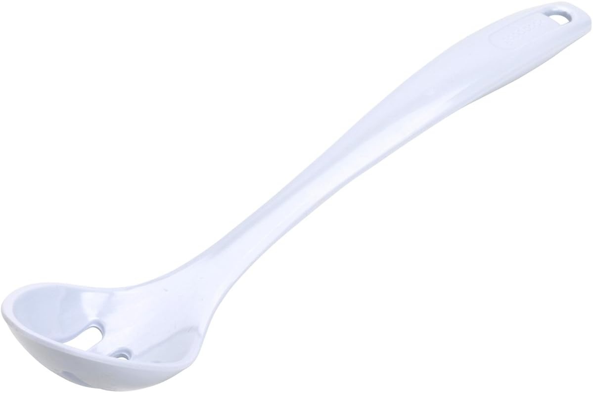 image:imageGoodCook Classic Pasta Server BPAFree Dishwasher Safe Melamine Construction 12Inch WhiteSmall