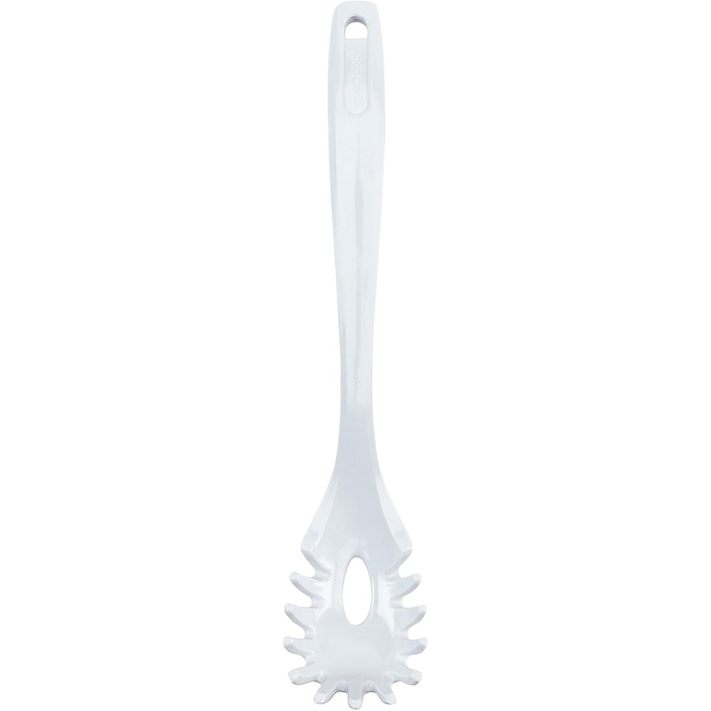 image:imageGoodCook Classic Pasta Server BPAFree Dishwasher Safe Melamine Construction 12Inch White12Inch