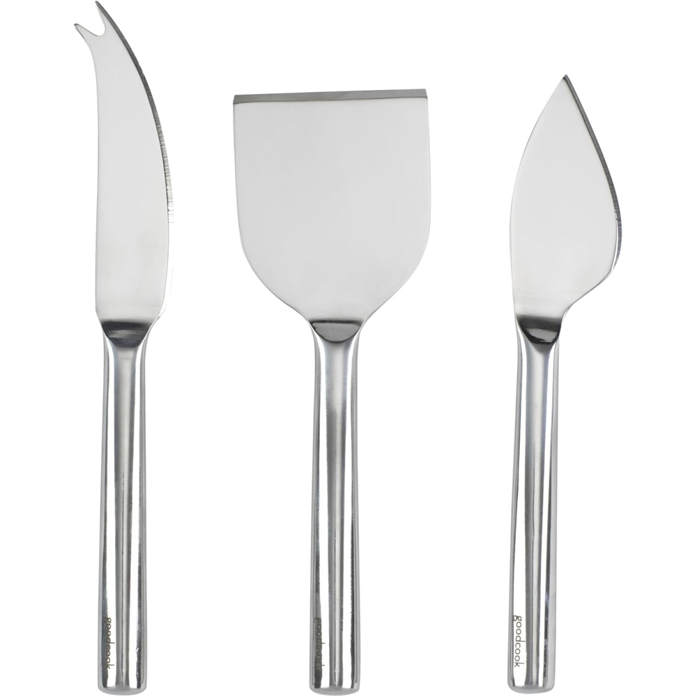 image:imageGoodCook Gourmet Cheese Serving Set Soft and Hard Cheeses Stainless Steel Single Piece Design