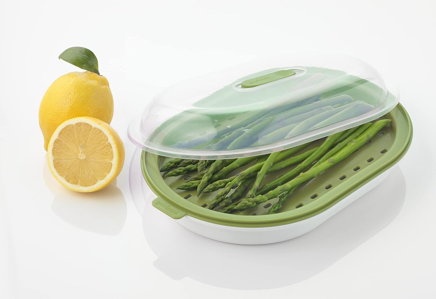 image:imageGoodCook Everyday Microwave Food Steamer Vegetable amp Fish Cooker Preserves Vitamins amp Nutrients Quick Dinner amp Meals Adjustable Steam Release Vent12 inches x 8 inches x 27 inches