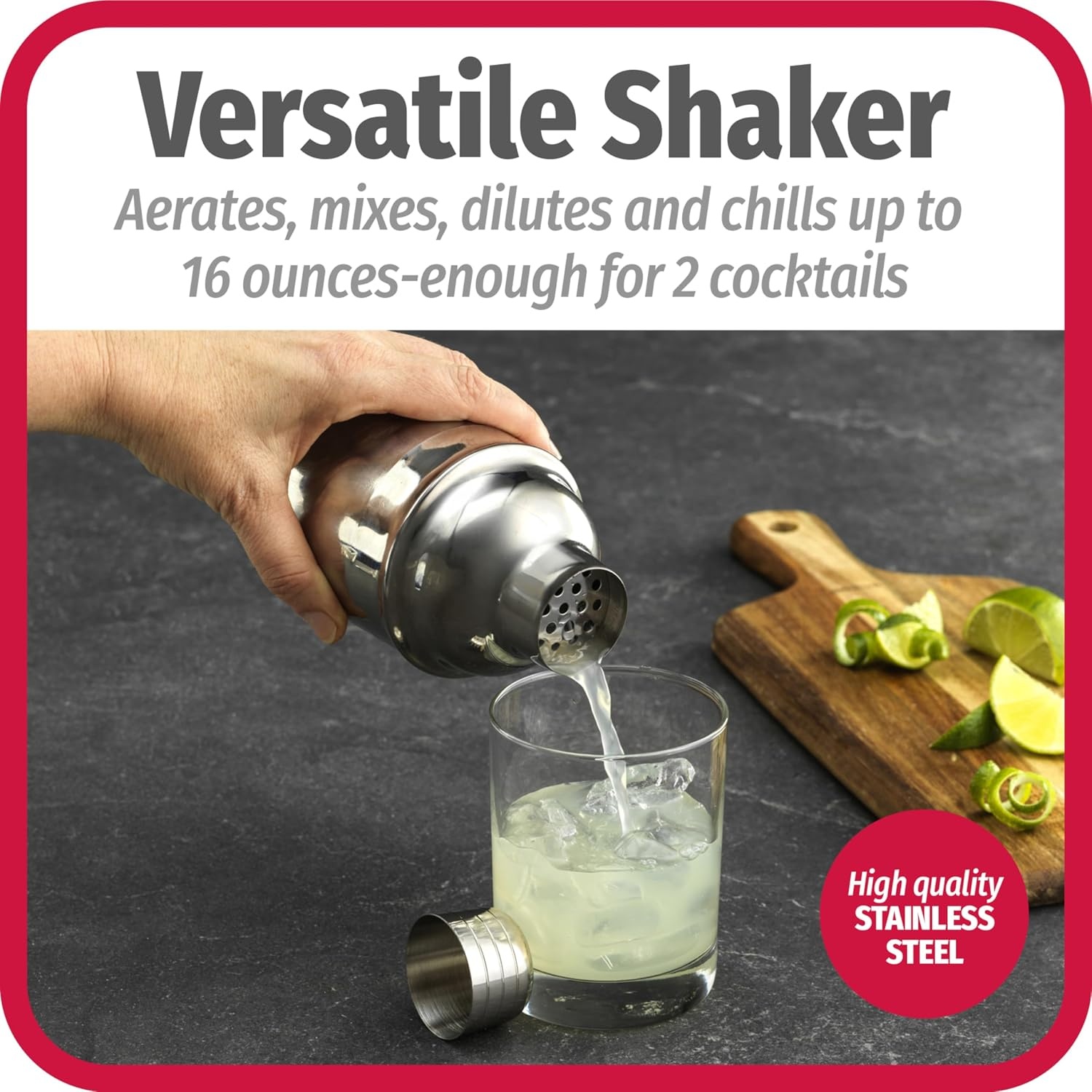 image:imageGoodCook Gourmet Cocktail Set 5 pieceSilver