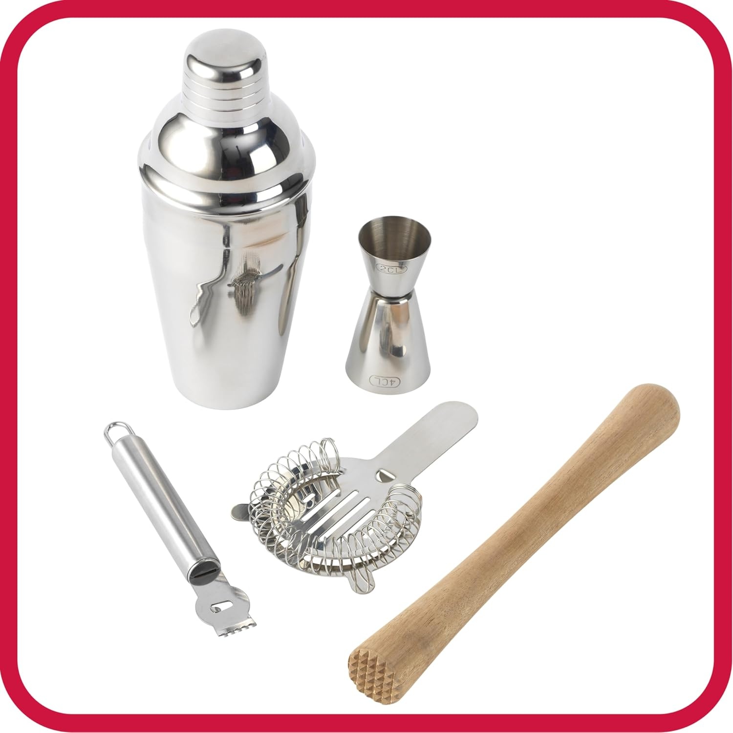 image:imageGoodCook Gourmet Cocktail Set 5 pieceSilver