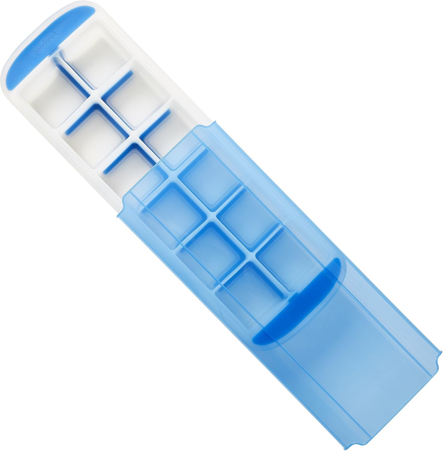 image:imageGoodCook Touch Prep and Freeze Ice Tray 2oz Cubes Stackable with Slideoff Cover