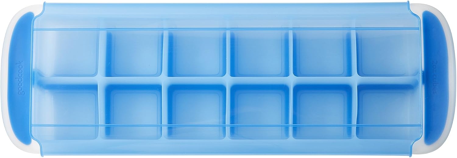 image:imageGoodCook Touch Prep and Freeze Ice Tray 2oz Cubes Stackable with Slideoff Cover