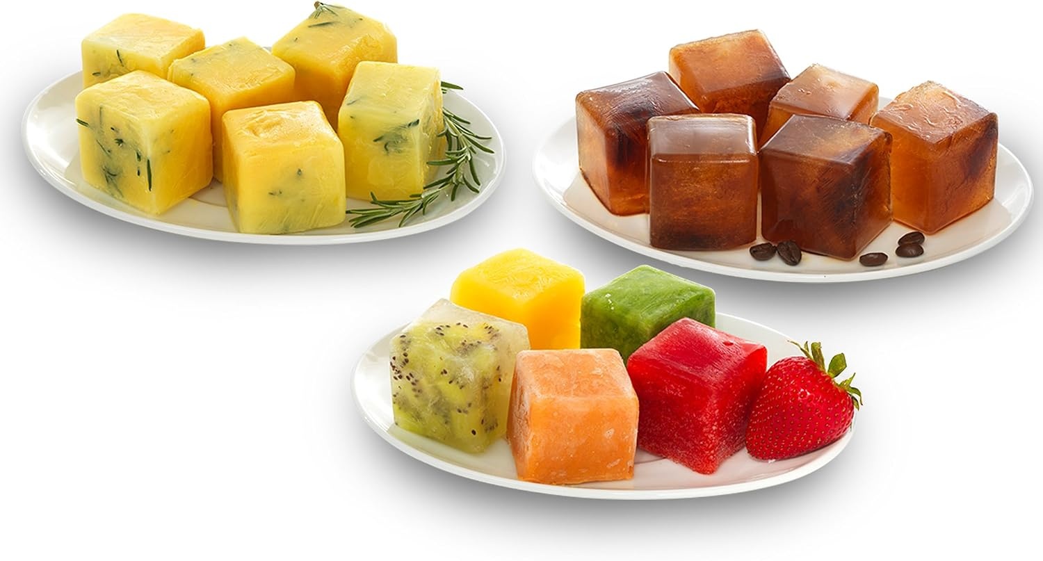 image:imageGoodCook Touch Prep and Freeze Ice Tray 2oz Cubes Stackable with Slideoff Cover