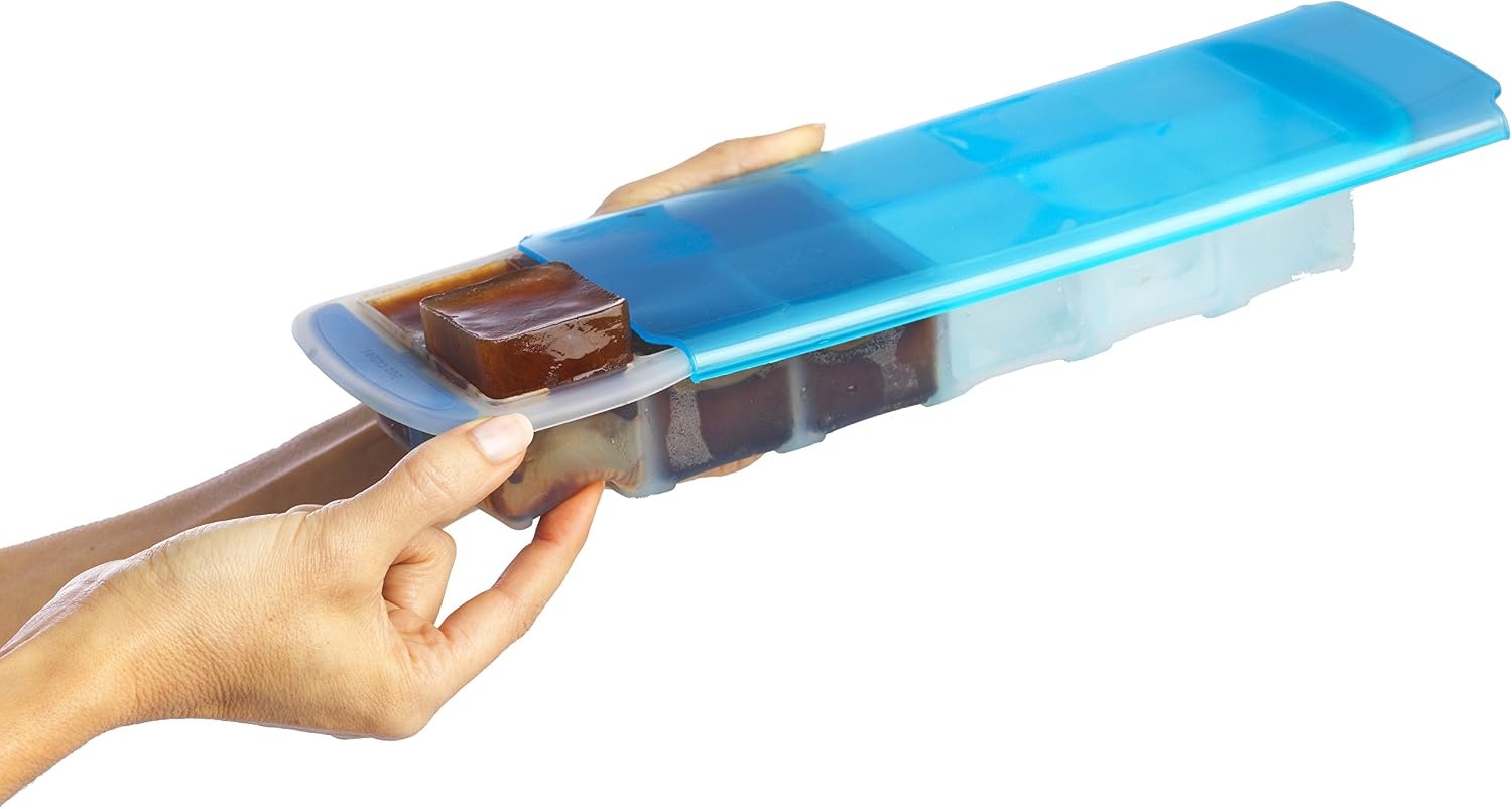 image:imageGoodCook Touch Prep and Freeze Ice Tray 2oz Cubes Stackable with Slideoff Cover