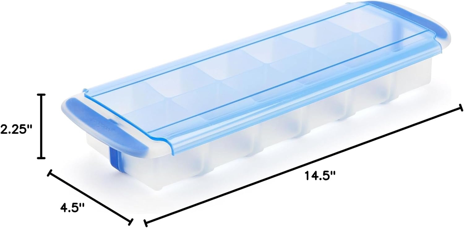 image:imageGoodCook Touch Prep and Freeze Ice Tray 2oz Cubes Stackable with Slideoff Cover