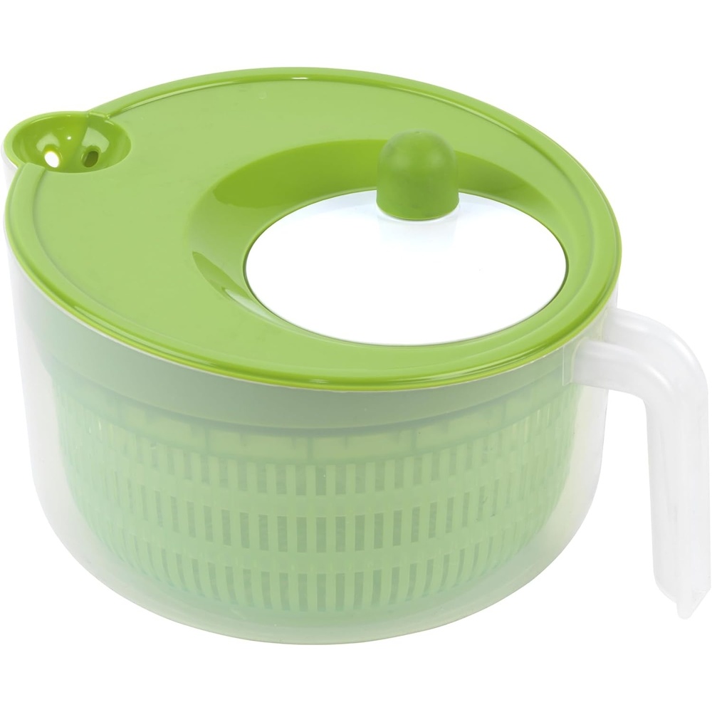 image:imageGoodCook Deluxe Salad Spinner  6 Qt Capacity Easy Turn Knob BuiltIn Pour Spout MultiUse Basket Durable and DishwasherSafe Large Capacity GreenGreen