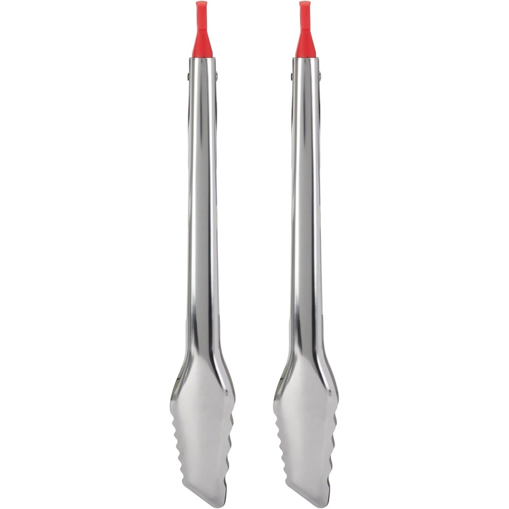 image:imageGoodCook Everyday Locking Tongs Stainless Steel Construction 115Inches Silver2 Pack