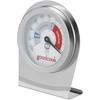 GoodCook Classic Analog Thermometer for Refrigerator or Freezer Use Stands or Hangs Includes Fahrenheit & Celsius Measurements NSF Certified, Silver(Fridge Thermometer)
