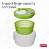 GoodCook Deluxe Salad Spinner – 6 Qt. Capacity, Easy Turn Knob, Built-In Pour Spout, Multi-Use Basket, Durable and Dishwasher-Safe, Large Capacity, Green(Green)