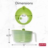 GoodCook Deluxe Salad Spinner – 6 Qt. Capacity, Easy Turn Knob, Built-In Pour Spout, Multi-Use Basket, Durable and Dishwasher-Safe, Large Capacity, Green(Green)