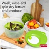 GoodCook Deluxe Salad Spinner – 6 Qt. Capacity, Easy Turn Knob, Built-In Pour Spout, Multi-Use Basket, Durable and Dishwasher-Safe, Large Capacity, Green(Green)