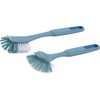 GoodCook Everyday 9.5″ Dish Scrub Brush Set with Nylon Bristles, Blue/White (2-Pack)