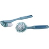 GoodCook Everyday 9.5″ Dish Scrub Brush Set with Nylon Bristles, Blue/White (2-Pack)