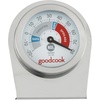 GoodCook Classic Analog Thermometer for Refrigerator or Freezer Use Stands or Hangs Includes Fahrenheit & Celsius Measurements NSF Certified, Silver(Fridge Thermometer)