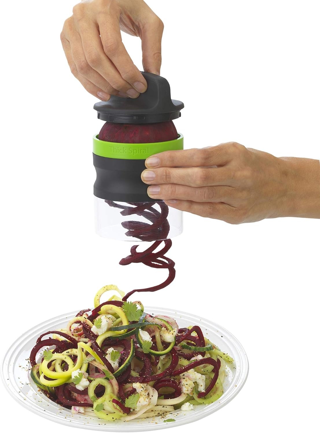image:imageGood Cook 10807 Spiralizer Handheld Vegetable Slicer 3 in 1 Heavy Duty Veggie Spiral Cutter Zoodle Pasta Spaghetti Maker for Low CarbPaleoGlutenFree Meals