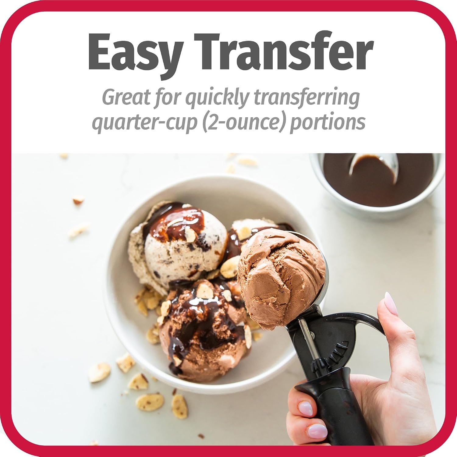 image:imageGoodCook Deluxe Ice Cream Scoop with Trigger With Comfortable Grip amp EasyRelease Lever Dishwasher Safe 2Ounce Scoop Black1