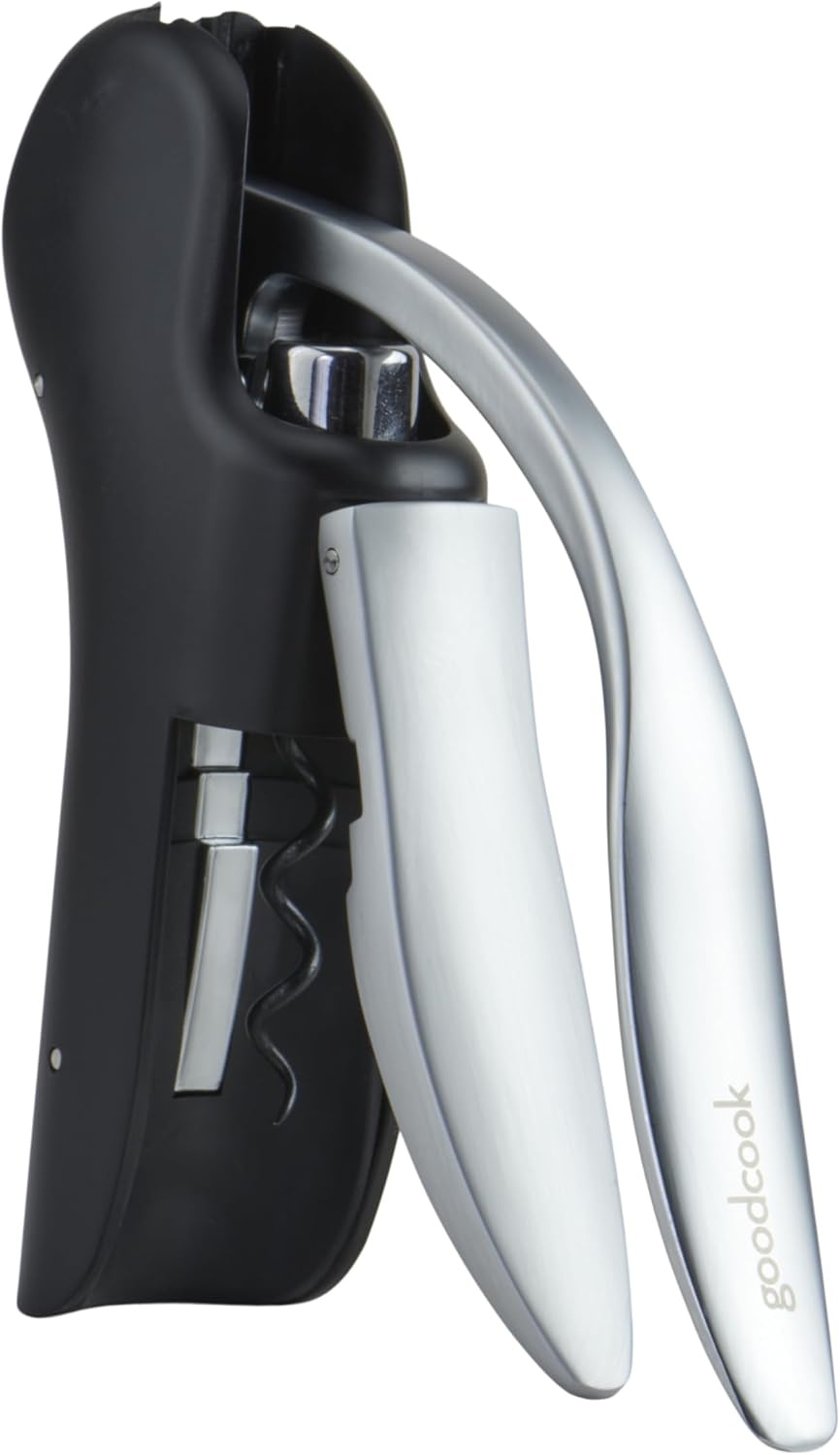 image:imageGoodCook Gourmet Deluxe Winged Corkscrew Stainless Steel Worm Universal Fit For All Cork SizesLever Corkscrew
