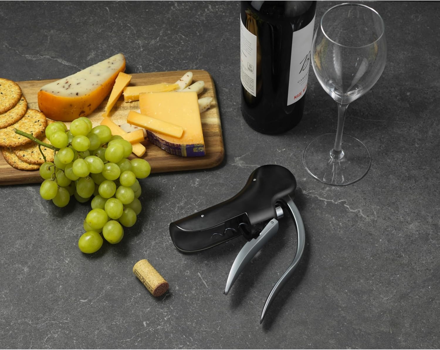 image:imageGoodCook Gourmet Deluxe Winged Corkscrew Stainless Steel Worm Universal Fit For All Cork SizesLever Corkscrew