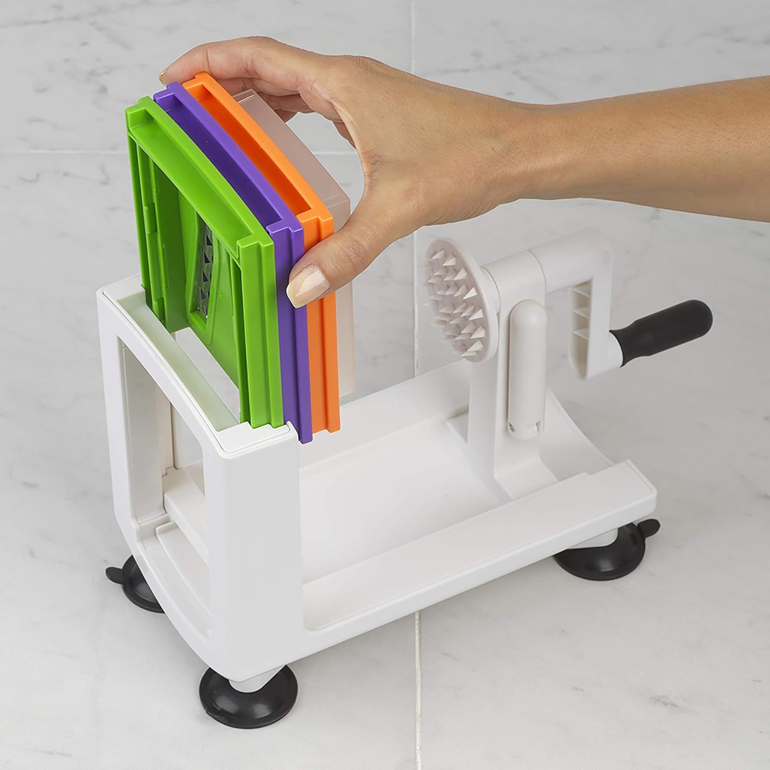 image:imageGoodcook 10806 Veggie Spiralizer with interchangeable blades 6 White