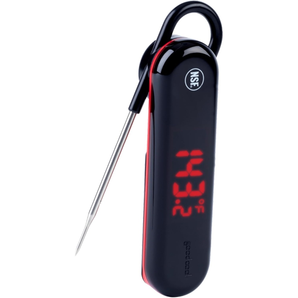 image:imageGoodCook Touch Digital Thermometer with LCD Display Instant Read with Stainless Steel Probe BuiltIn Magnet for Easy Storage Black
