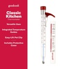 GoodCook Everyday Candy & Deep Fry Thermometer Glass Tube Construction with Built-In Pan Clip Includes Fahrenheit & Celsius Measurements & Protective Storage Sleeve, Red(1 Count (Pack of 2))