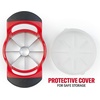 GoodCook Touch Apple Wedger with Stainless Steel Cutting Edges and Protective Cover, Red
