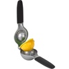 Lemon and lime hand juicer with perfect fit inserts