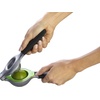 Lemon and lime hand juicer with perfect fit inserts