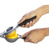 Lemon and lime hand juicer with perfect fit inserts