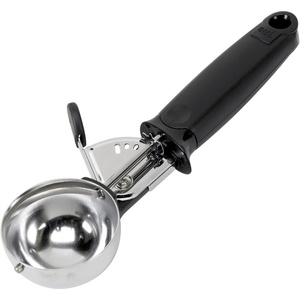 GoodCook Deluxe Ice Cream Scoop with Trigger With Comfortable Grip & Easy-Release Lever Dishwasher Safe, 2-Ounce Scoop, Black(1)