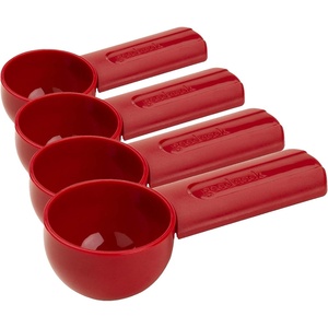 GoodCook Everyday Coffee Scoop, 2-Tablespoon Coffee Measuring Spoon with Extendable Handle, Red(2 Tbsp (Pack of 4))