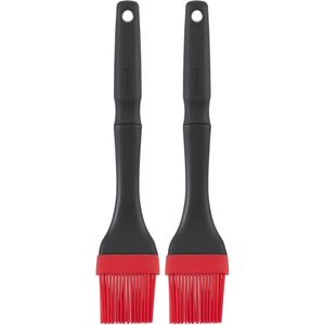 GoodCook Touch Silicone Basting Brush with Non-Slip Handle, Red/Black(Medium (Pack of 2))